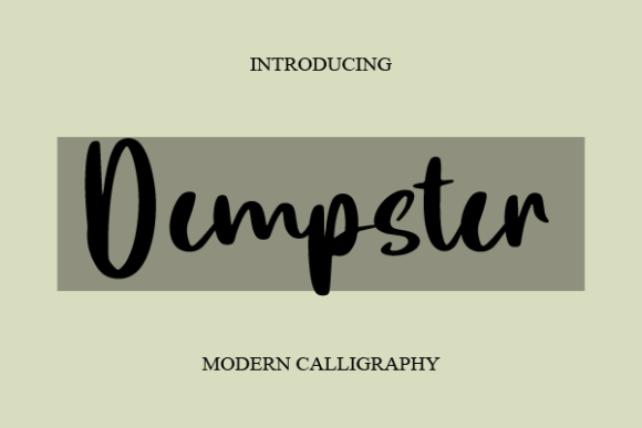 Dempster: Discovering a Script Font for Elegant Design