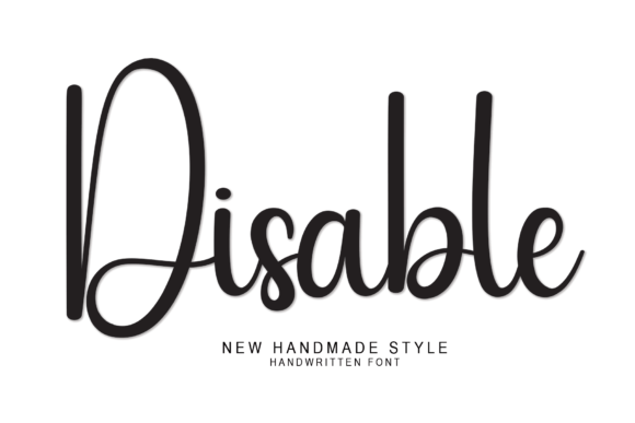 Disable Font: A Handwritten Typeface for Creative Versatility